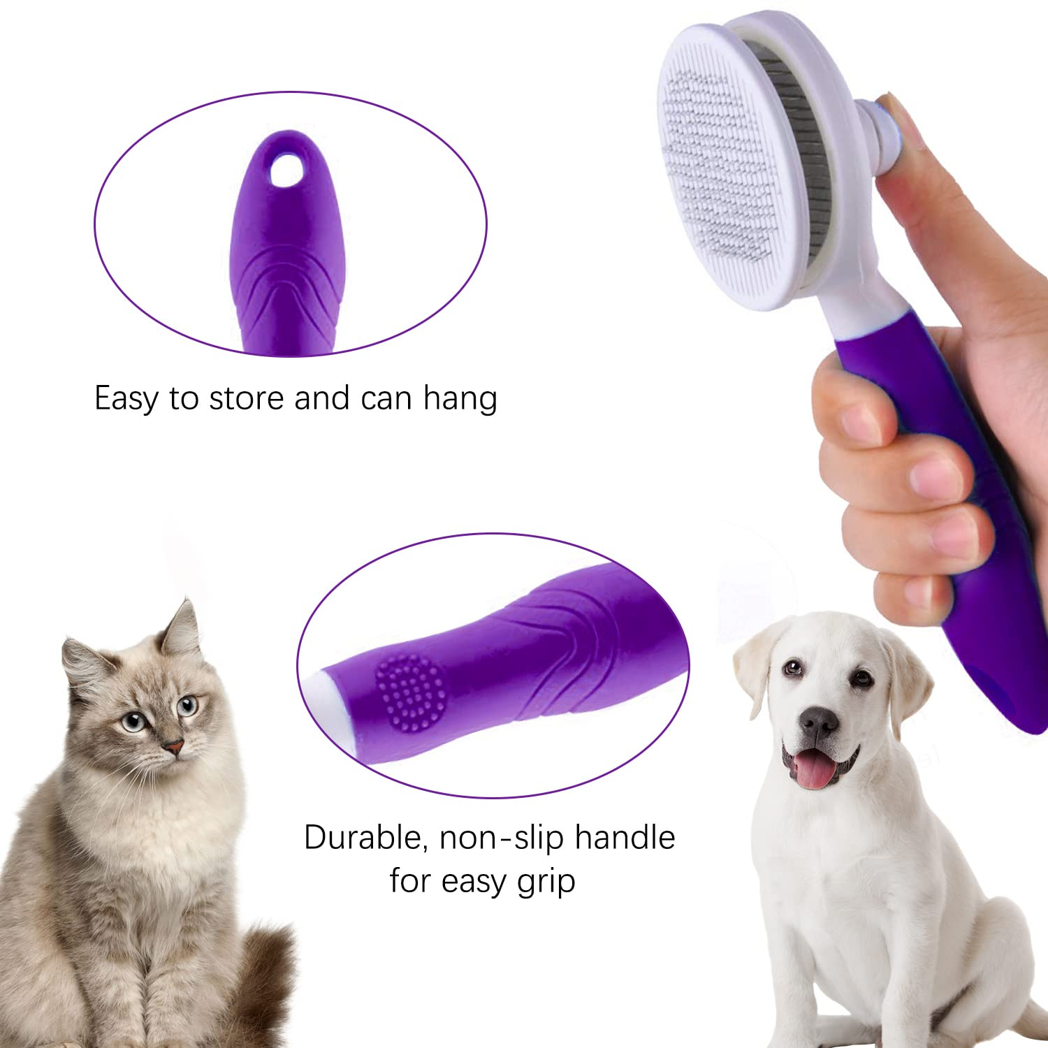 Foto 6 pulgar | Cepillo De Aseo Jieyou, Autolimpiante, Para Gatos, Color Morado - Venta Internacional.