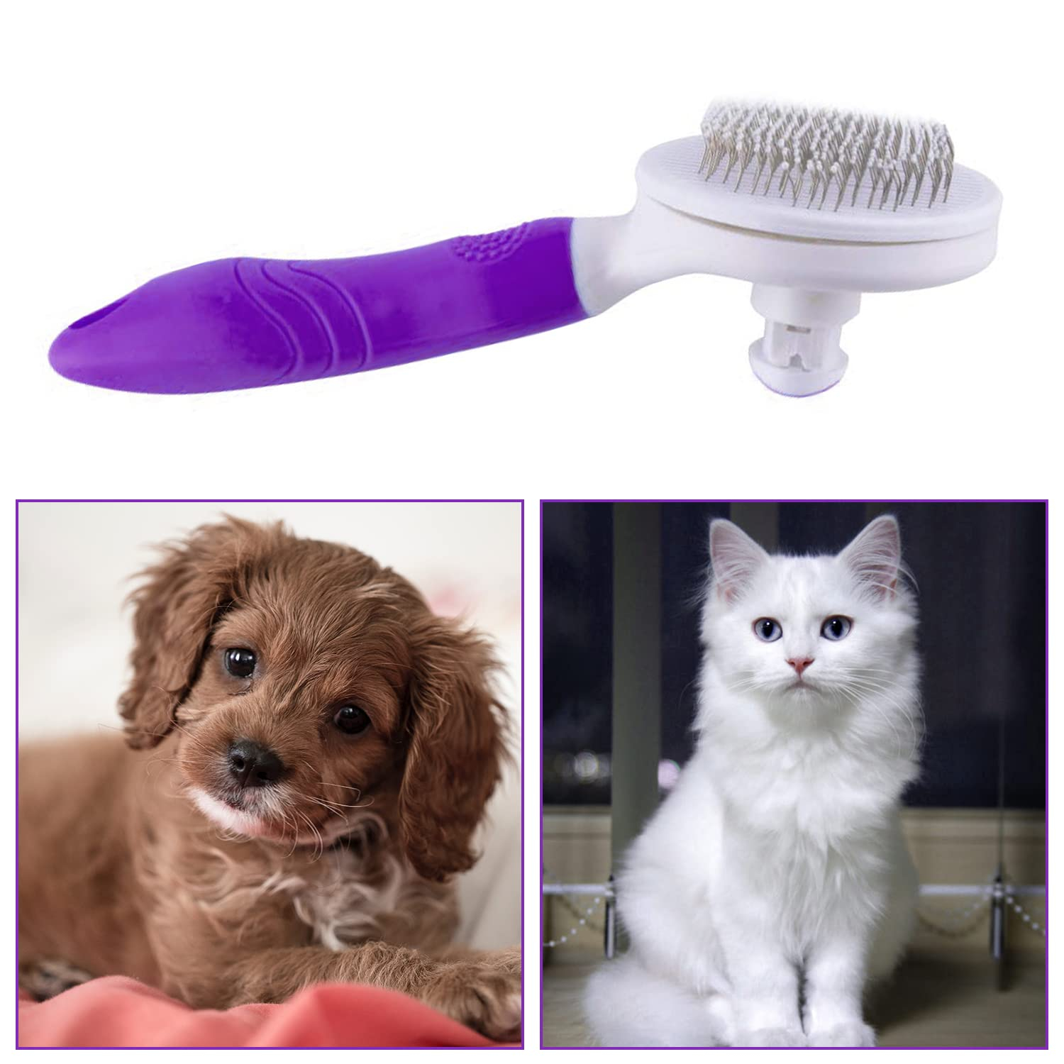 Foto 7 pulgar | Cepillo De Aseo Jieyou, Autolimpiante, Para Gatos, Color Morado - Venta Internacional.