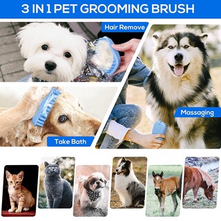 Foto 4 | Cepillo De Baño Para Perros Jieyou Rubber Shampoo Para Perros Y Gatos - Venta Internacional.