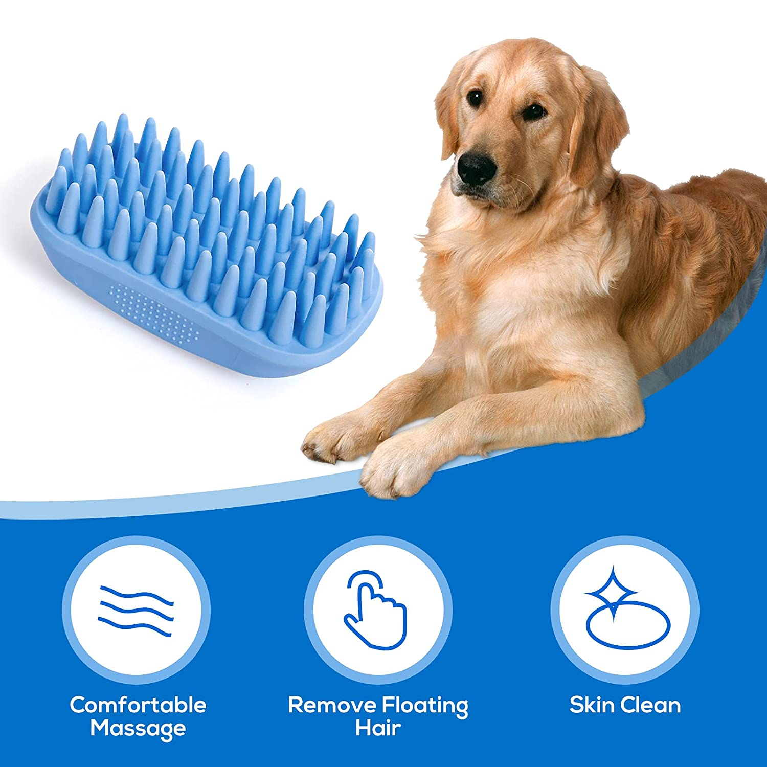 Foto 7 | Cepillo De Baño Para Perros Jieyou Rubber Shampoo Para Perros Y Gatos - Venta Internacional.