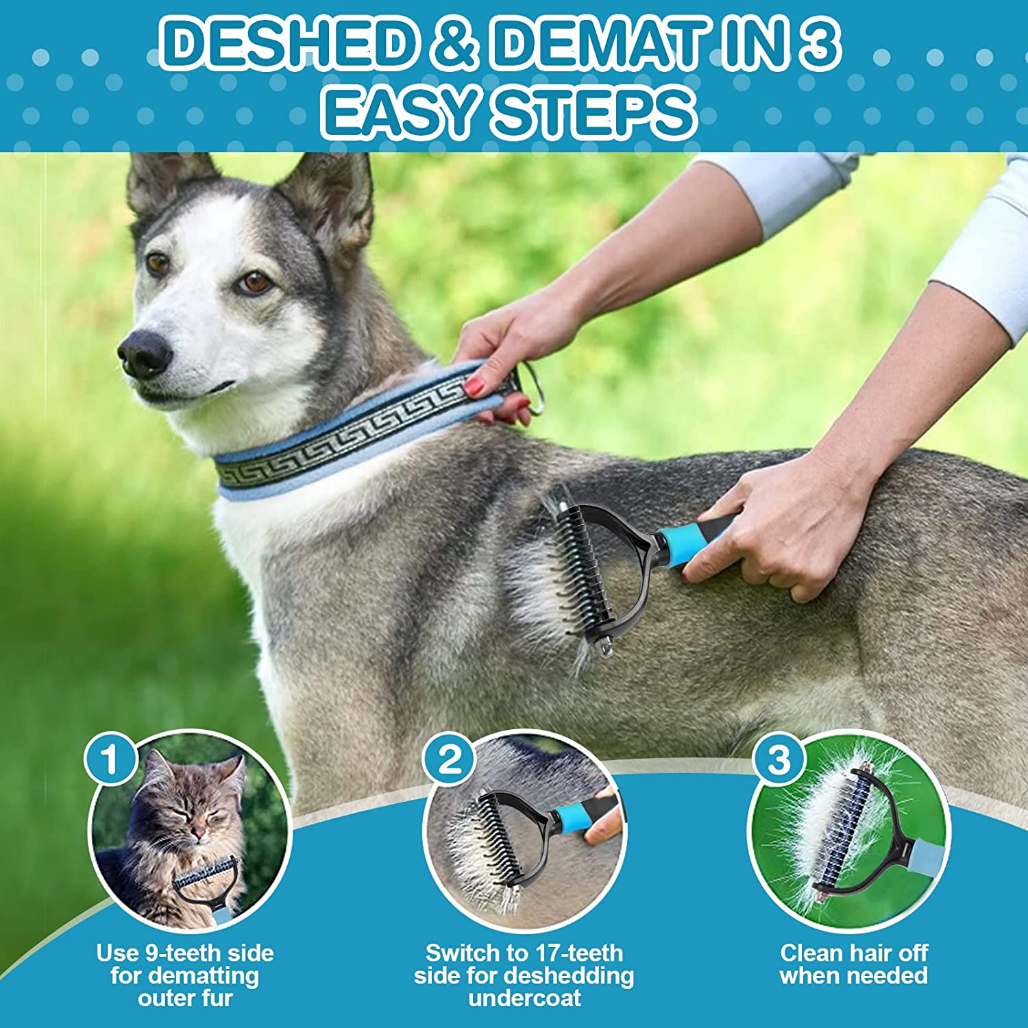 Foto 4 pulgar | Cepillo De Aseo Para Mascotas Jieyou, De Doble Cara, Para Gatos Y D - Venta Internacional.