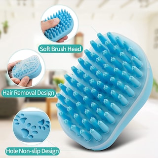 Foto 3 | Cepillo De Baño Para Perros Jieyou, Dispensador De Champú De Silicona Suave, Paquete De 2 - Venta Internacional.