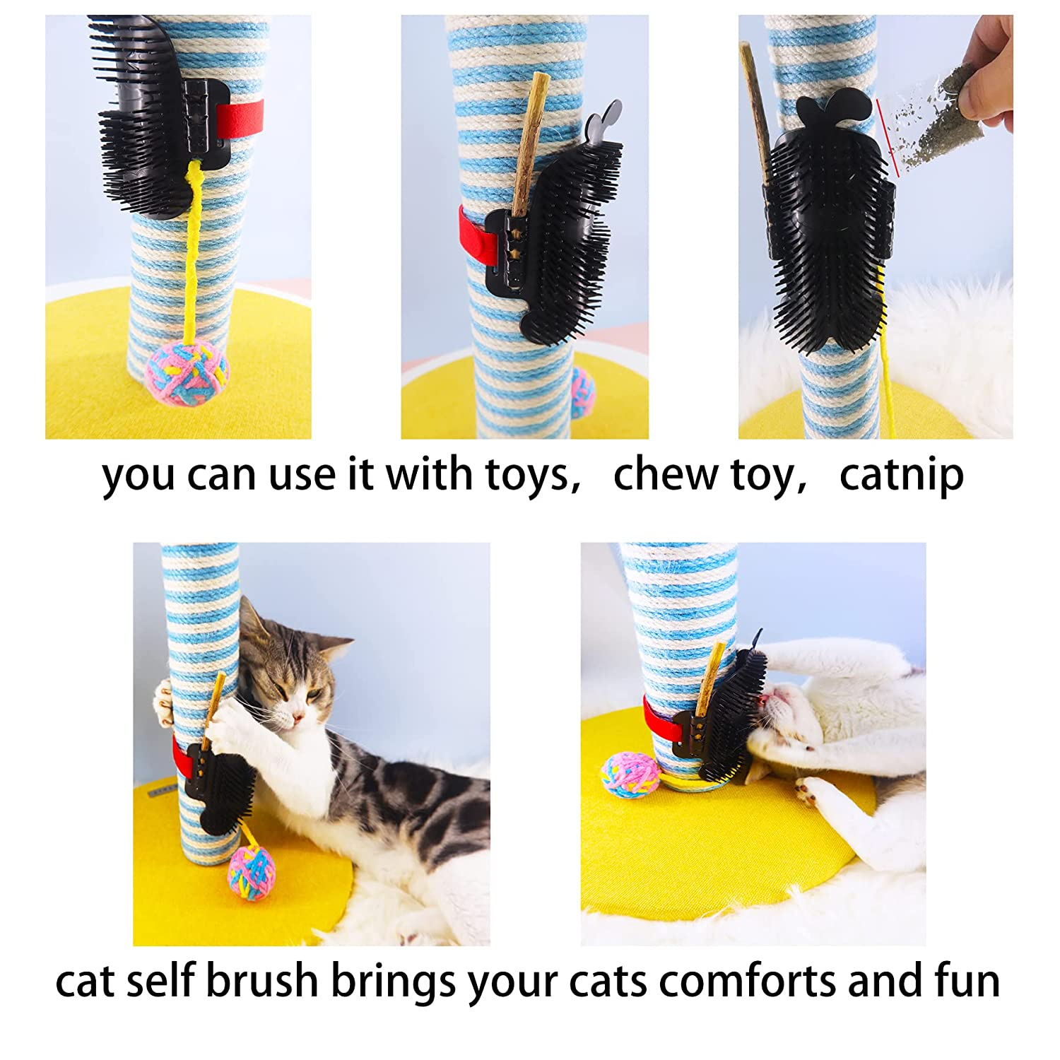 Foto 4 pulgar | Peines De Masaje Para Mascotas Jieyou, Autocuidado, Para Gatos, 2 Paquetes - Venta Internacional.