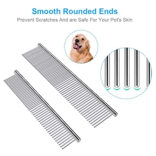 Foto 1 | Peines Para Perros Huoguo, Dientes De Acero Inoxidable, Paquete De 2 - Venta Internacional.
