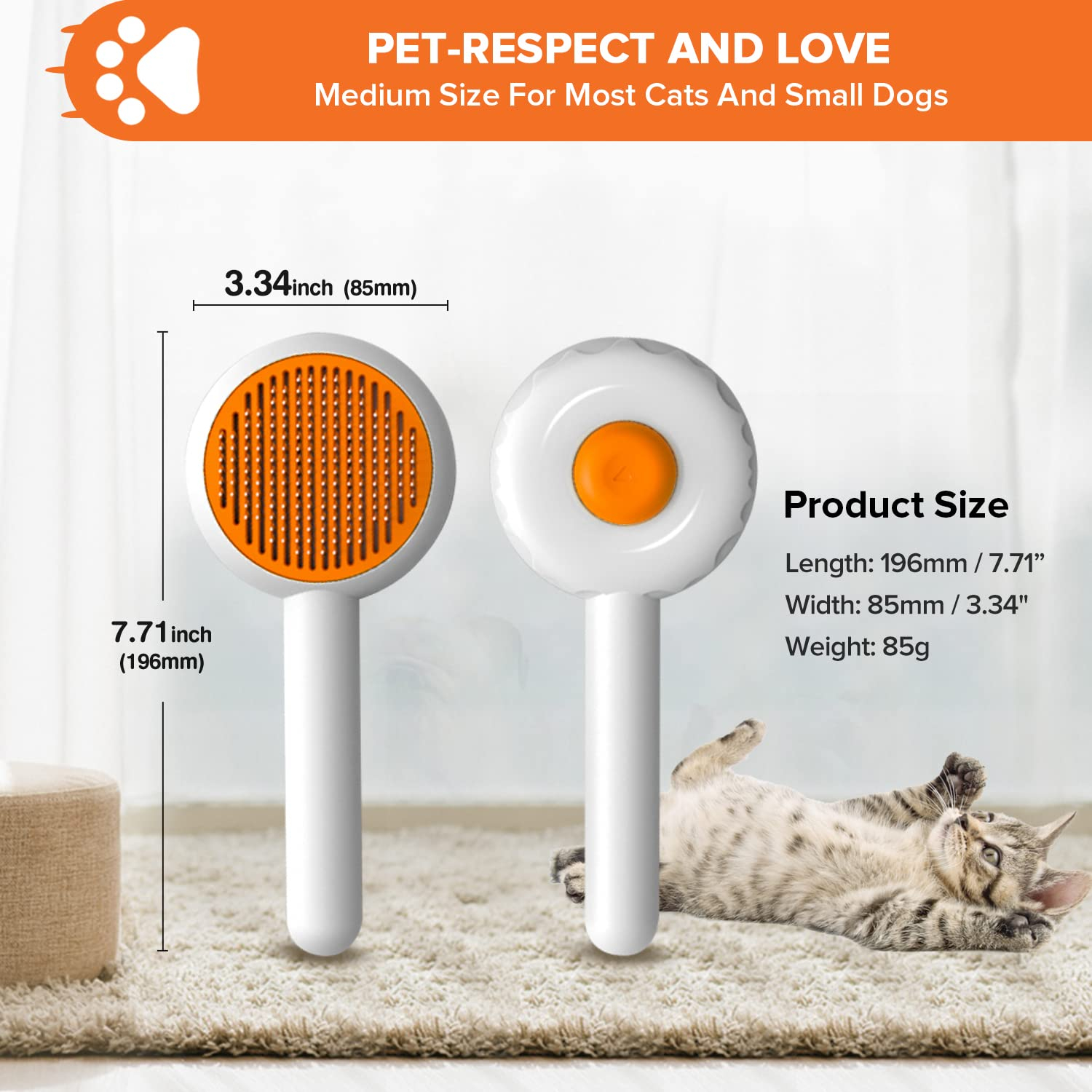 Foto 7 pulgar | Slicker Brush Jieyou, Autolimpiante, Para Perros Y Gatos - Venta Internacional.