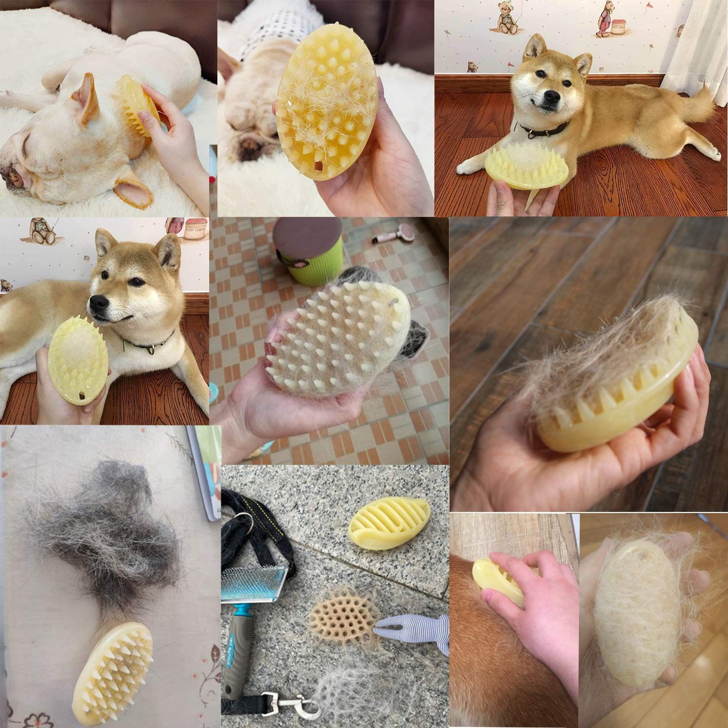Foto 5 pulgar | Cepillo De Masaje Para Mascotas Jieyou De Silicona Ultrasuave Para Perros - Venta Internacional.