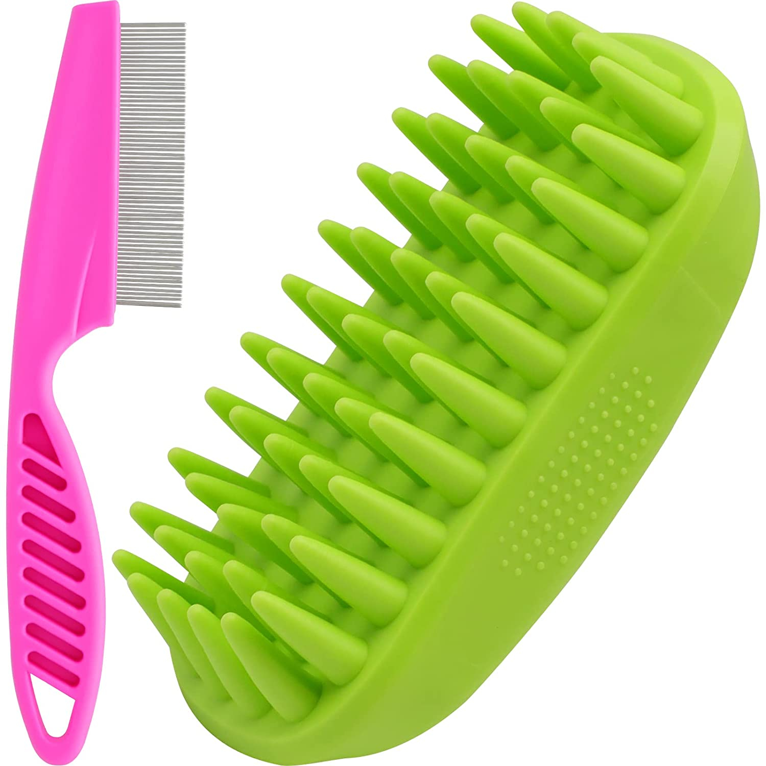 Foto 2 pulgar | Cepillo De Champú De Silicona Para Perros Y Gatos Con Peine Antipulgas - Venta Internacional.