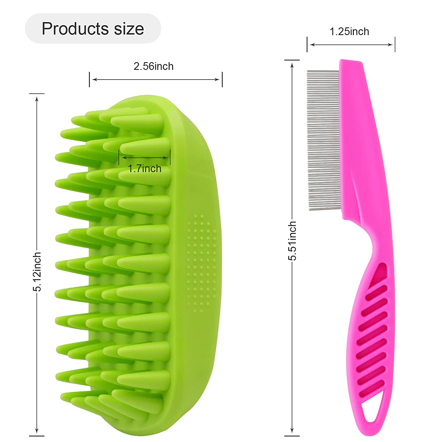 Foto 3 pulgar | Cepillo De Champú De Silicona Para Perros Y Gatos Con Peine Antipulgas - Venta Internacional.