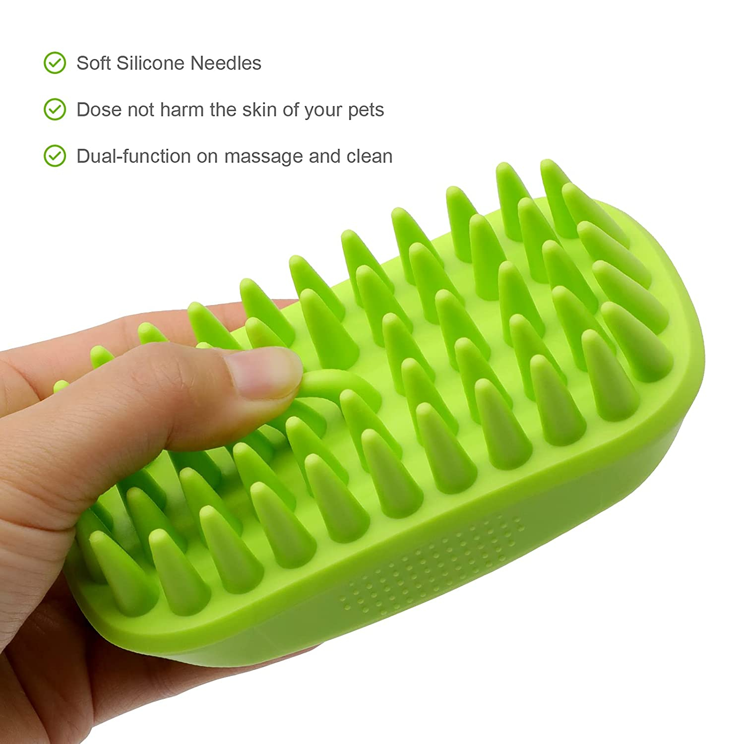 Foto 4 pulgar | Cepillo De Champú De Silicona Para Perros Y Gatos Con Peine Antipulgas - Venta Internacional.