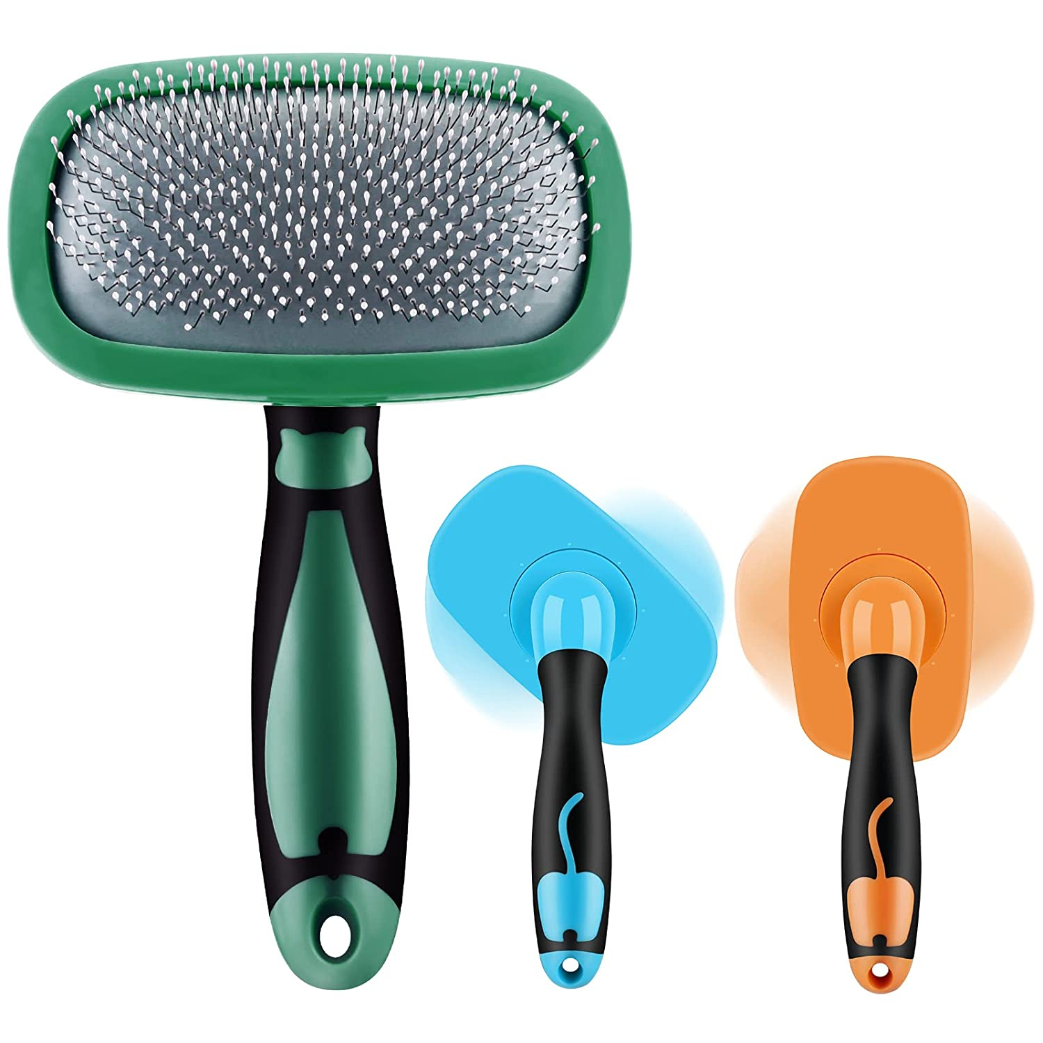 Cepillo Slicker Jieyou Para Peluquería De Perros Y Gatos (verde) - Venta Internacional.