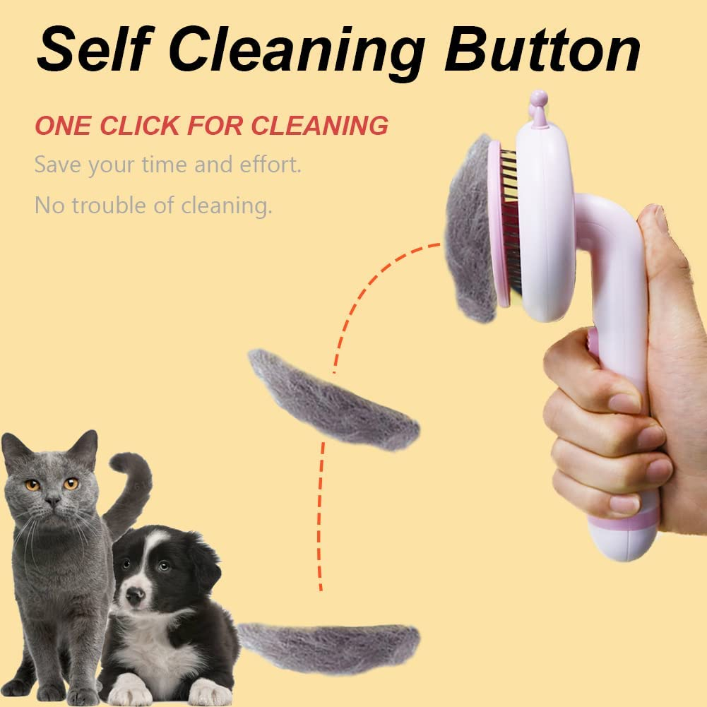 Foto 6 pulgar | Cepillo Autolimpiante Para Gatos Jieyou, Para Quitar El Pelo Rosa - Venta Internacional.