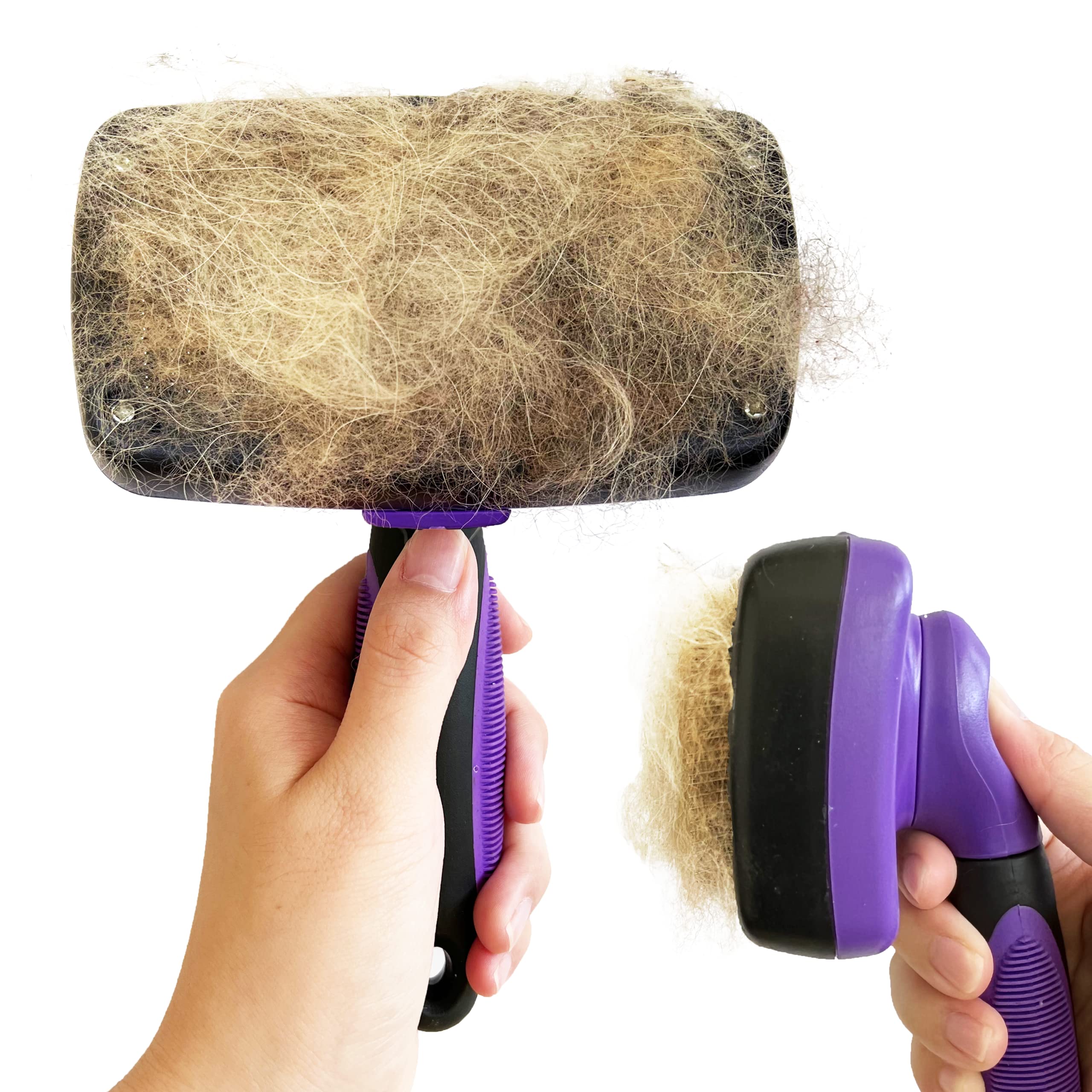 Pet Slicker Brush, Sólido, Autolimpiante, Para Perros Y Gatos - Venta Internacional.