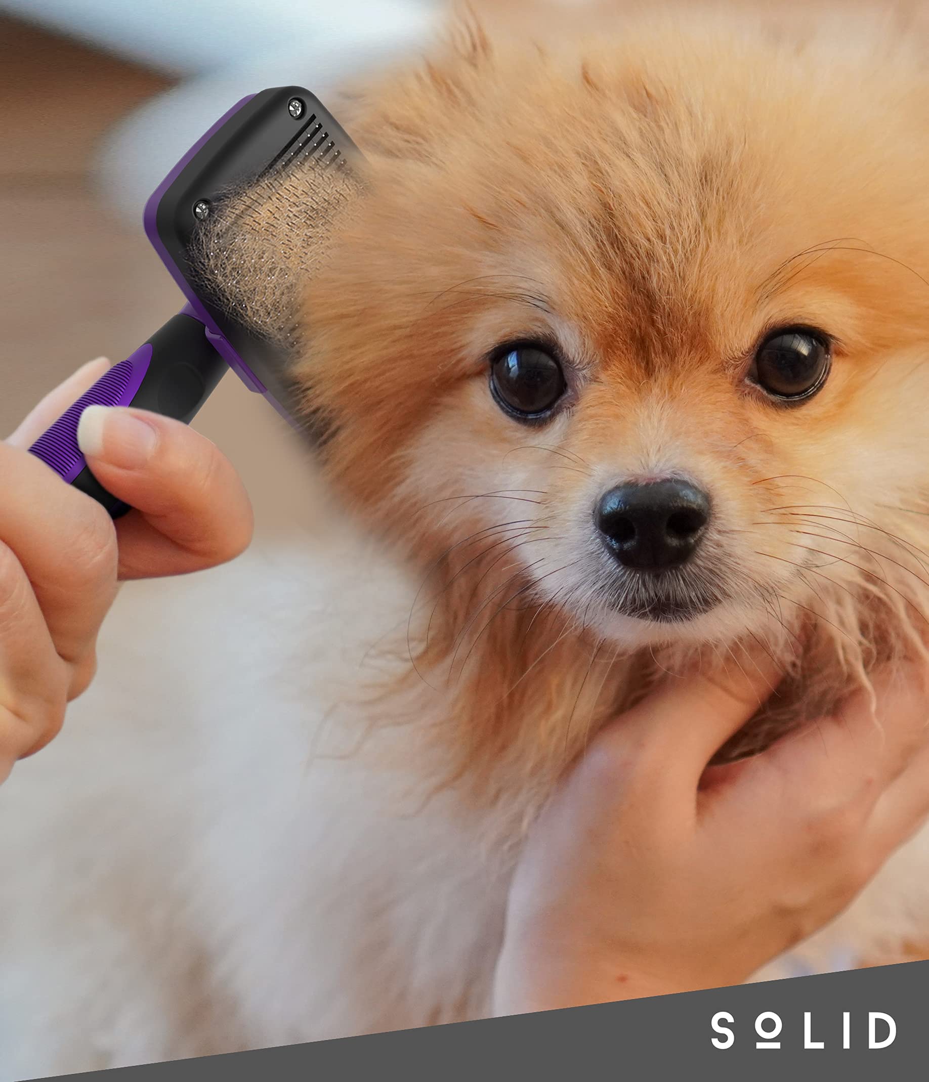 Foto 7 pulgar | Pet Slicker Brush, Sólido, Autolimpiante, Para Perros Y Gatos - Venta Internacional.