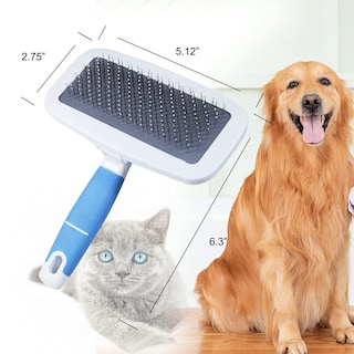 Foto 2 | Cepillo Slicker Jieyou Para Perros Y Gatos De Pelo Largo/corto (azul) - Venta Internacional.