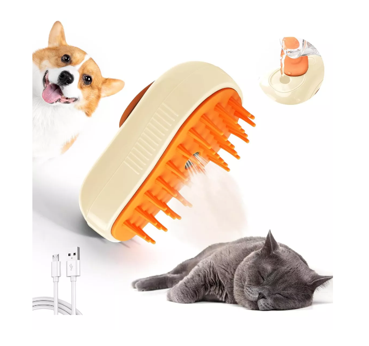 Foto 2 pulgar | 3 In 1 Depilación Cepillo De Vapor Para Gato/perro Mascota Color Blanco Wünd