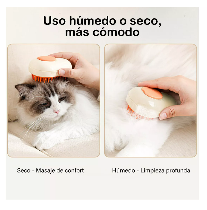 Foto 4 pulgar | 3 In 1 Depilación Cepillo De Vapor Para Gato/perro Mascota Color Blanco Wünd