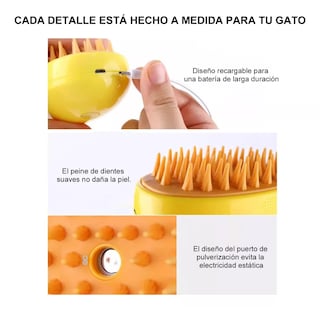 Foto 2 | Cepillo De Vapor Para Gato/perro Mascota Eo Safe Imports Esi-12164-1 Amarillo