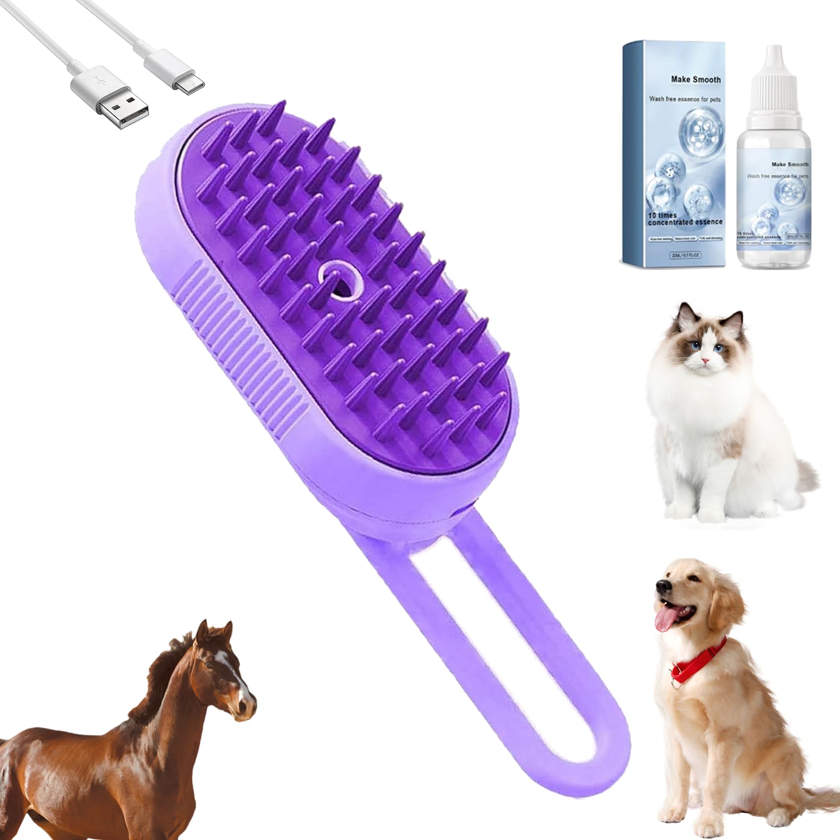 Foto 2 pulgar | Pet Spritz Defur Comb Puffease Spritz Defur Comb 3 En 1 - Venta Internacional.
