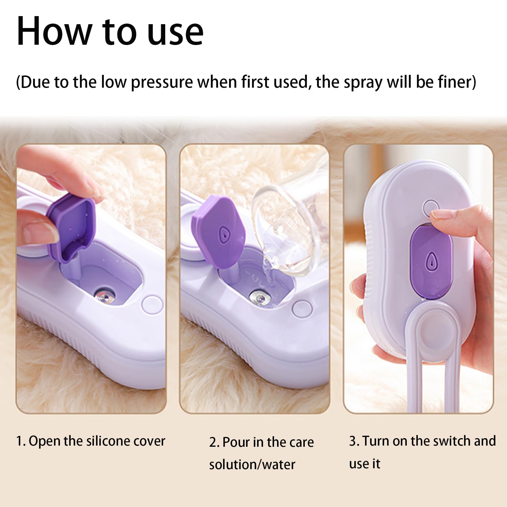 Foto 3 pulgar | Pet Spritz Defur Comb Puffease Spritz Defur Comb 3 En 1 - Venta Internacional.