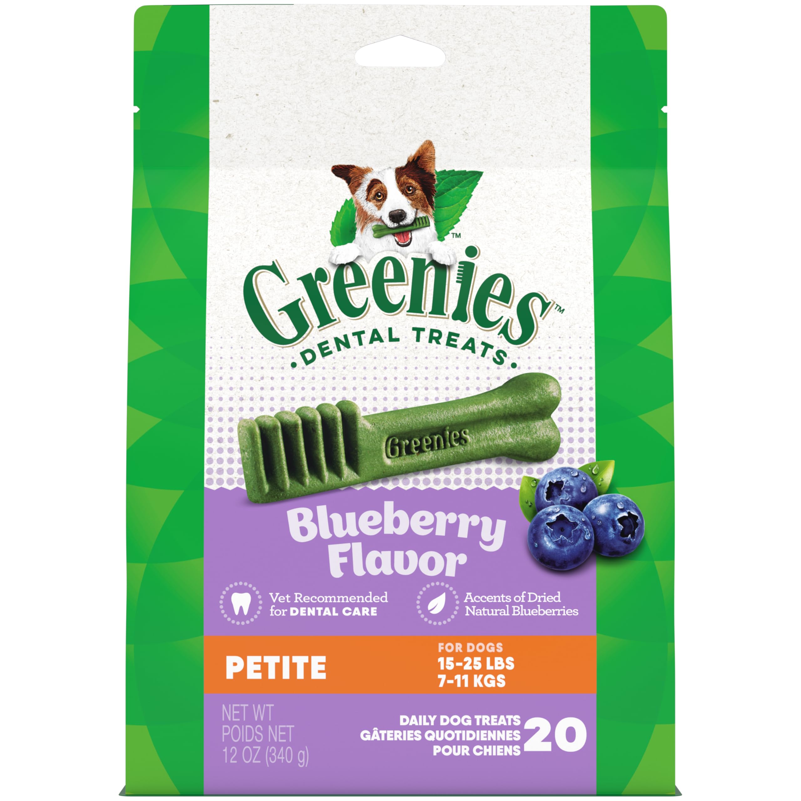 Foto 2 pulgar | Dog Treats Greenies Petite Natural Dental Care, 355 Ml, Arándanos - Venta Internacional.