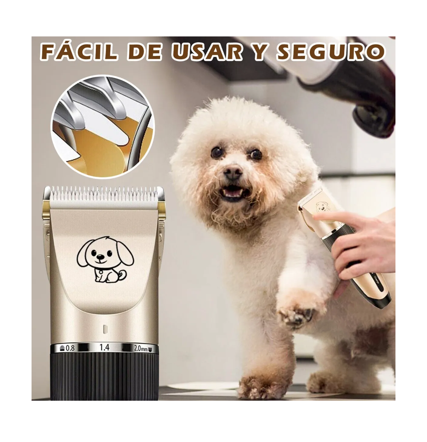 Foto 2 | Maquina Afeitadora Para Perros Y Gatos Dorado