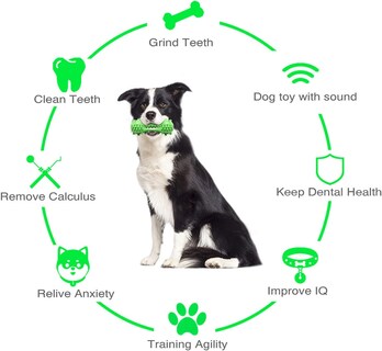 Foto 2 | Cepillo De Dientes Huoguo Squeaky De Juguete Masticable Para Perros, Para Masticar Agresivamente - Venta Internacional.