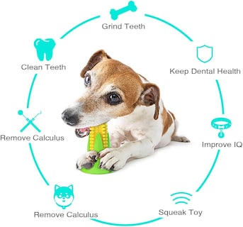 Foto 2 | Juguete Masticable Con Cepillo De Dientes Dog Squeaky Para Masticadores Agresivos Huogu - Venta Internacional.