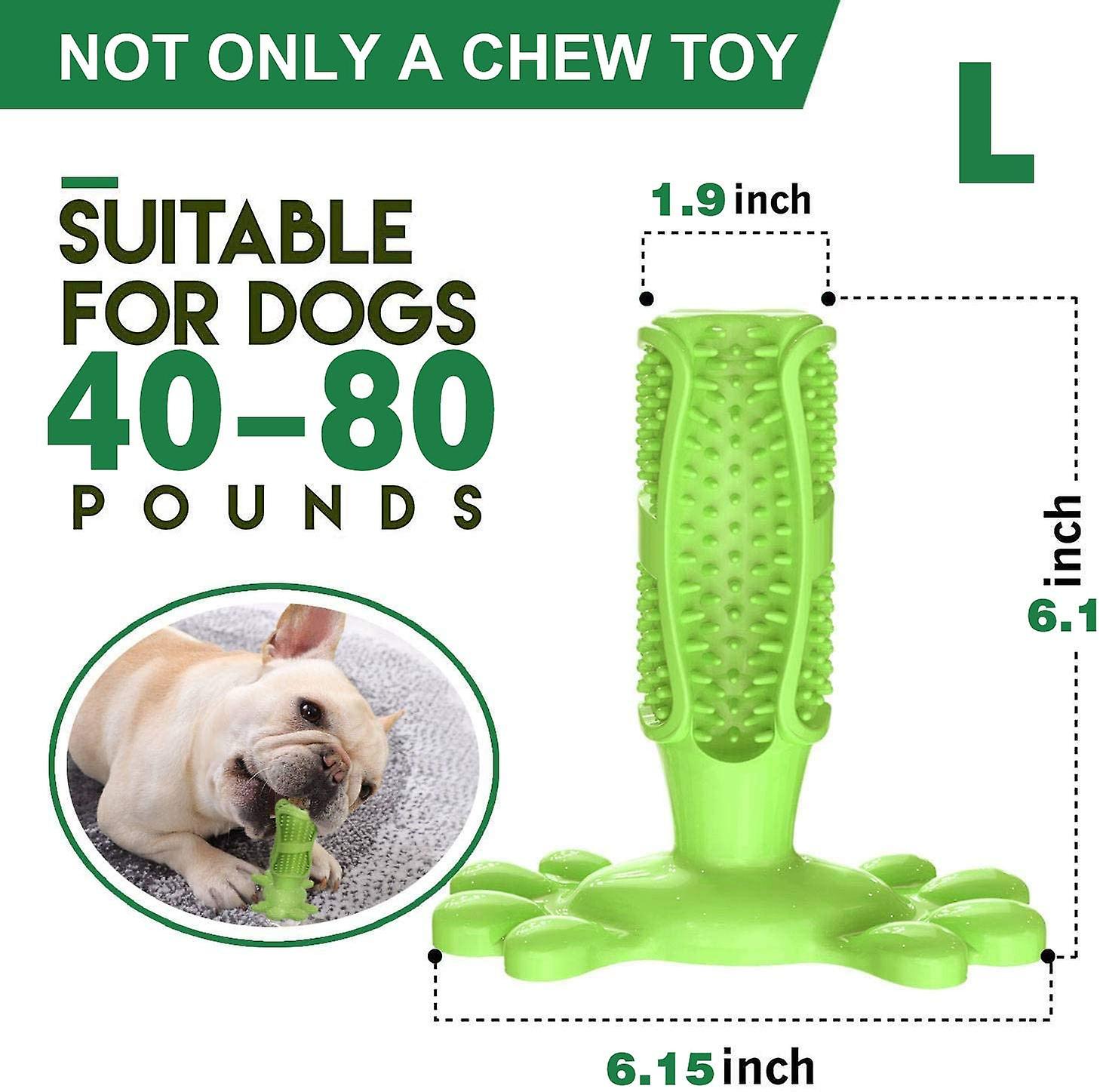 Foto 1 | Cepillo De Dientes Para Perros Chew Toys, Limpiador De Dientes De Caucho Natural - Venta Internacional.