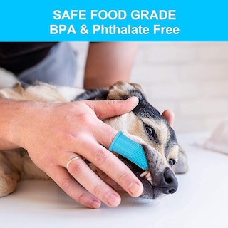 Foto 1 | Paquete De 4 Cepillos De Dientes Para Perros Y Kit De Cepillos De Dientes Para Dedos, Azul Sanlin Be - Venta Internac