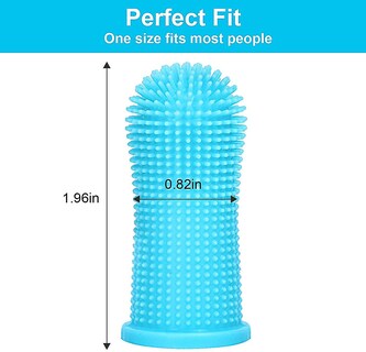 Foto 3 | Paquete De 4 Cepillos De Dientes Para Perros Y Kit De Cepillos De Dientes Para Dedos, Azul Sanlin Be - Venta Internac