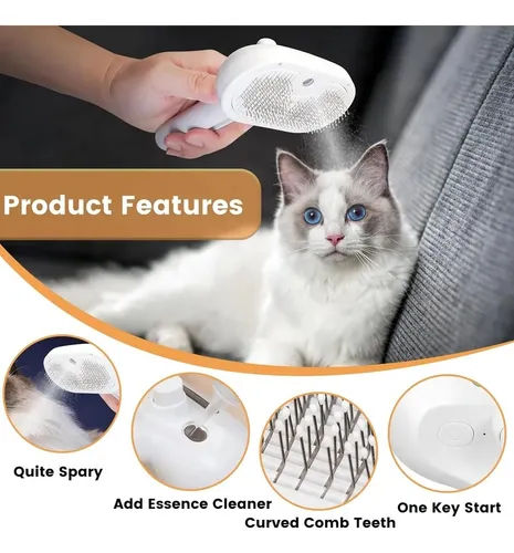 Foto 4 | Cepillo Para Perros Y Gatos Vapor 3 En 1 Peine Para Mascota