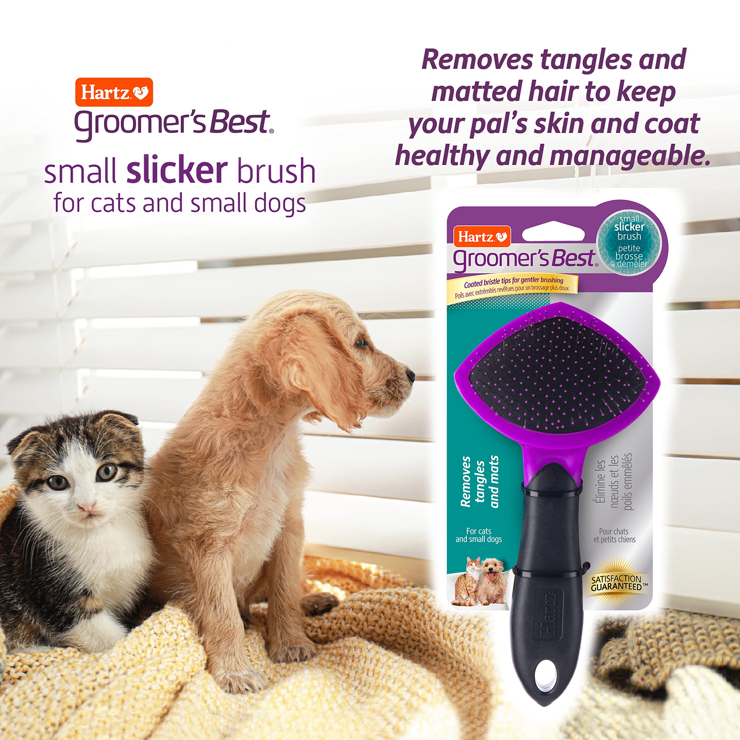Foto 3 pulgar | Slicker Brush Hartz Groomer, Lo Mejor Para Gatos Y Perros Pequeños - Venta Internacional.