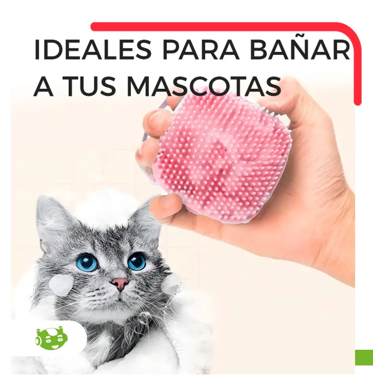 Foto 3 pulgar | 3pzs Cepillo Dispensador De Jabón Para Baño Mascotas Perro