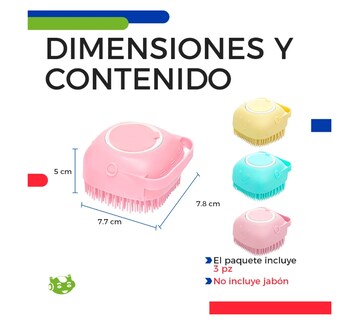 Foto 3 | 3pzs Cepillo Dispensador De Jabón Para Baño Mascotas Perro