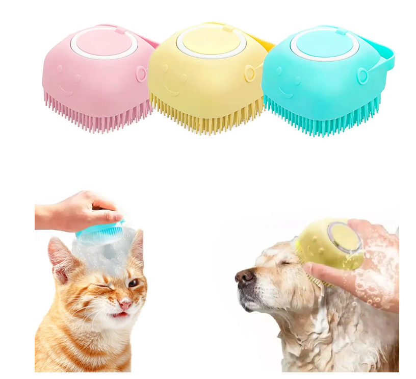 Foto 6 pulgar | 3pzs Cepillo Dispensador De Jabón Para Baño Mascotas Perro