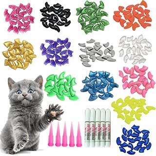 Foto 1 | Tapones De Uñas Ymccool Para Gatos, 100 Unidades, Con Adhesivo, Pegamento Y Aplicador - Venta Internacional.