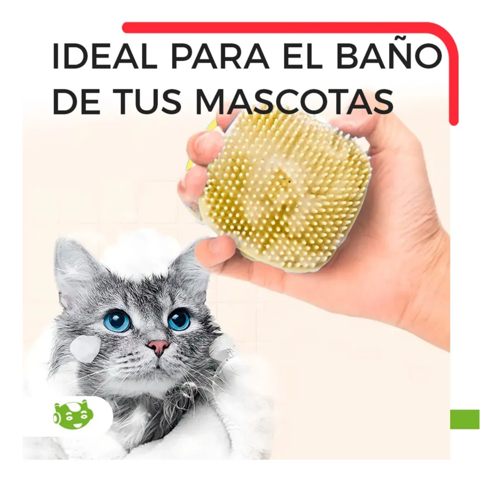 Foto 5 | Cepillo Silicona Con Dispensador De Shampoo Belug, Amarillo
