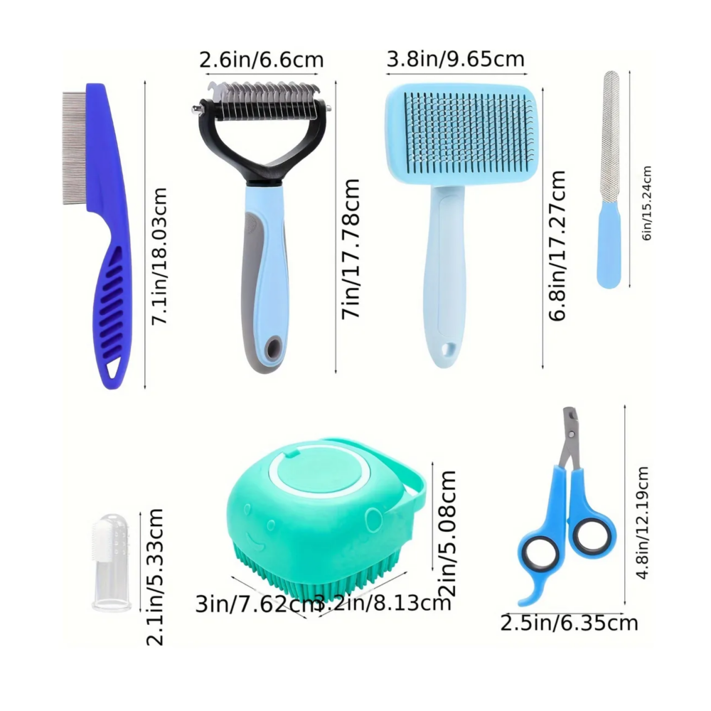 Foto 3 pulgar | Kit 10 Pz De Aseo Macotas Belug  Azul Blanco
