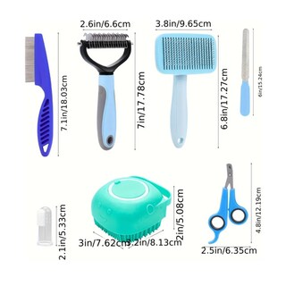 Foto 2 | Kit 10 Pz De Aseo Macotas Belug Azul Blanco