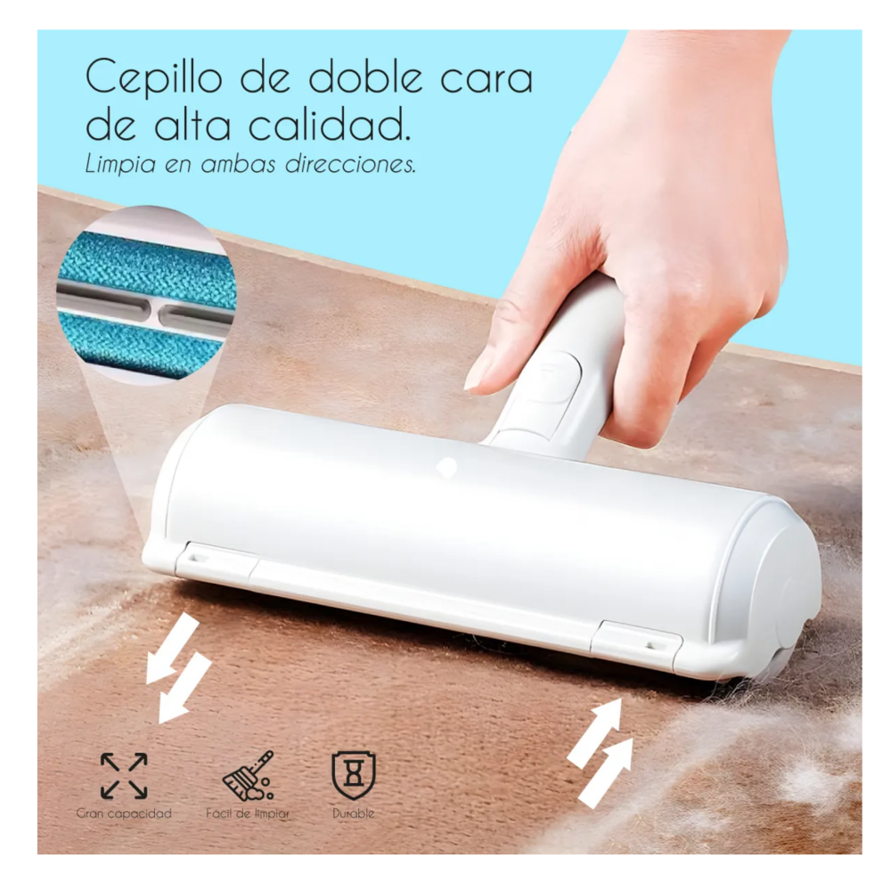 Foto 5 | Cepillo Y Rodillo Cepilla Mascota 2pz Belug   Blanco Con Azul