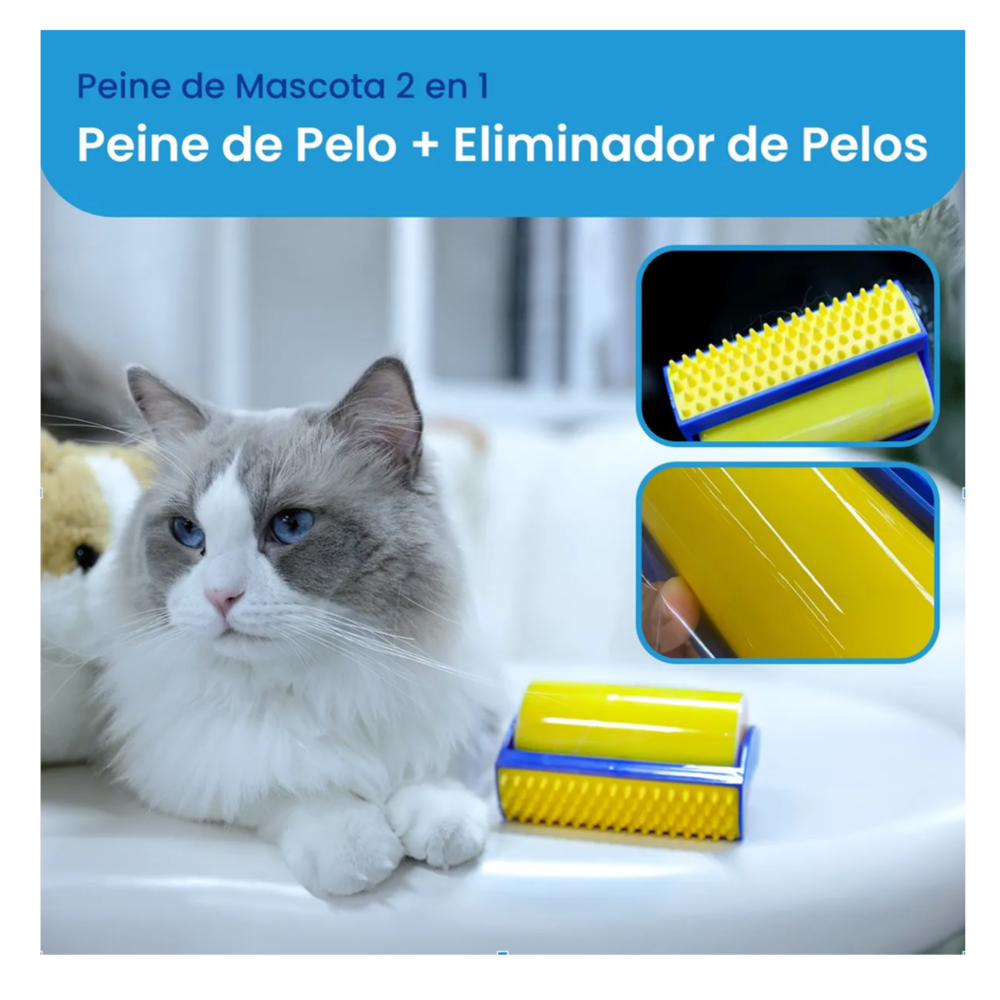 Foto 2 | Cepillos Mascotas Belug  Azul Marino Amarillo