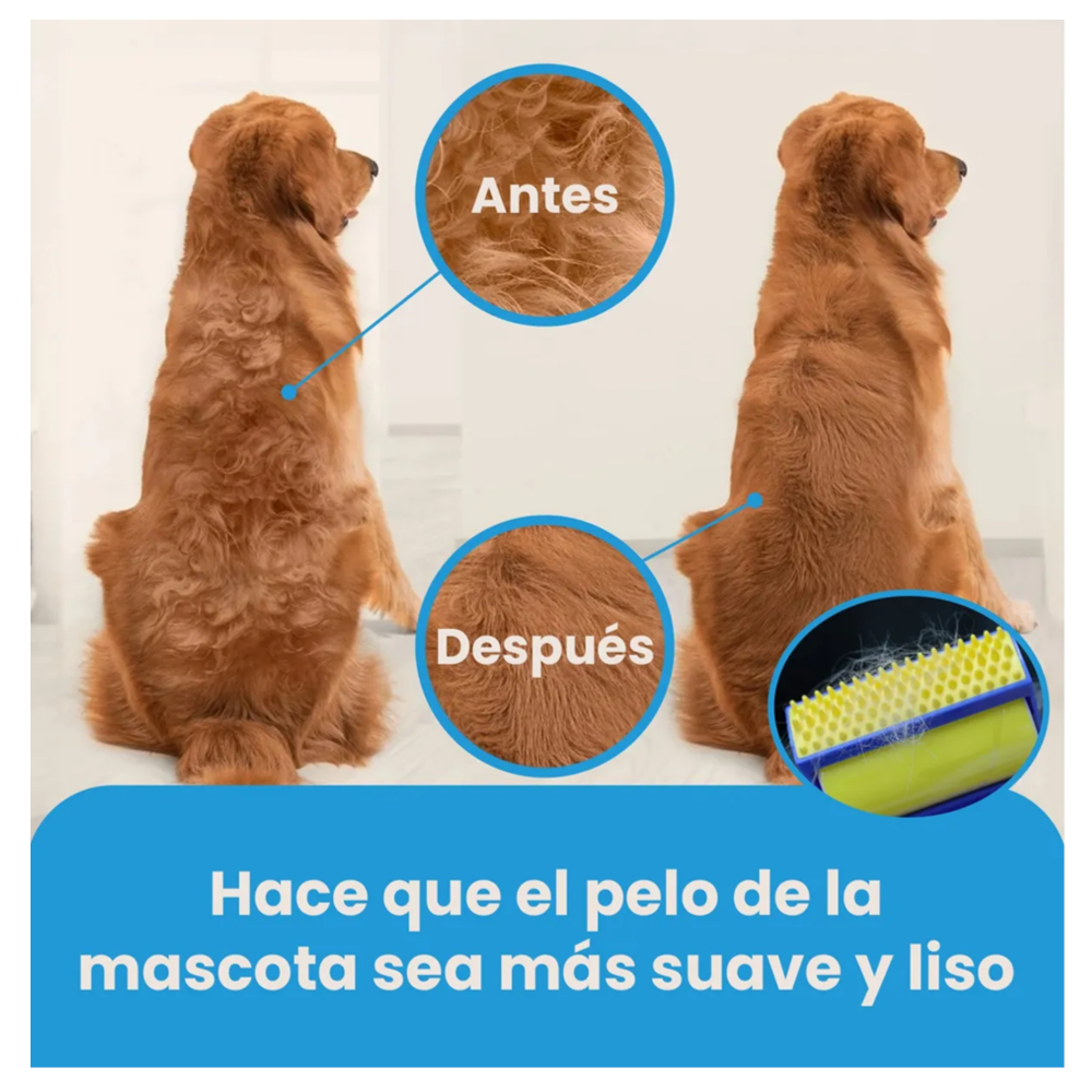 Foto 4 pulgar | Cepillos Mascotas Belug  Azul Marino Amarillo
