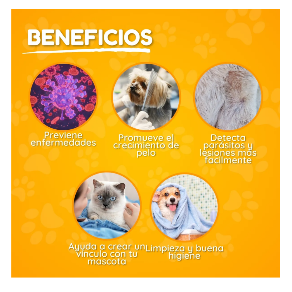 Foto 5 pulgar | Kit Cepillo Y Tijeras Mascota 7pz Belug  Colores