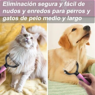 Foto 3 | Cepillo Deslanador Peine Para Mascotas Y Guante Quita Pelo Lab.g Rosa
