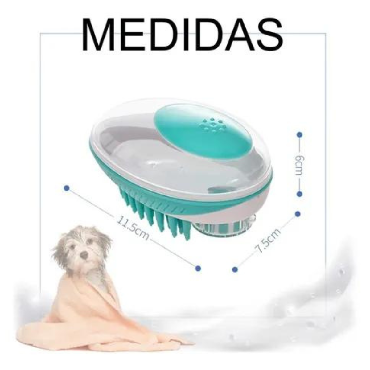 Foto 7 | Cepillo Dispensador Jabón Para Baño Mascotas Perros