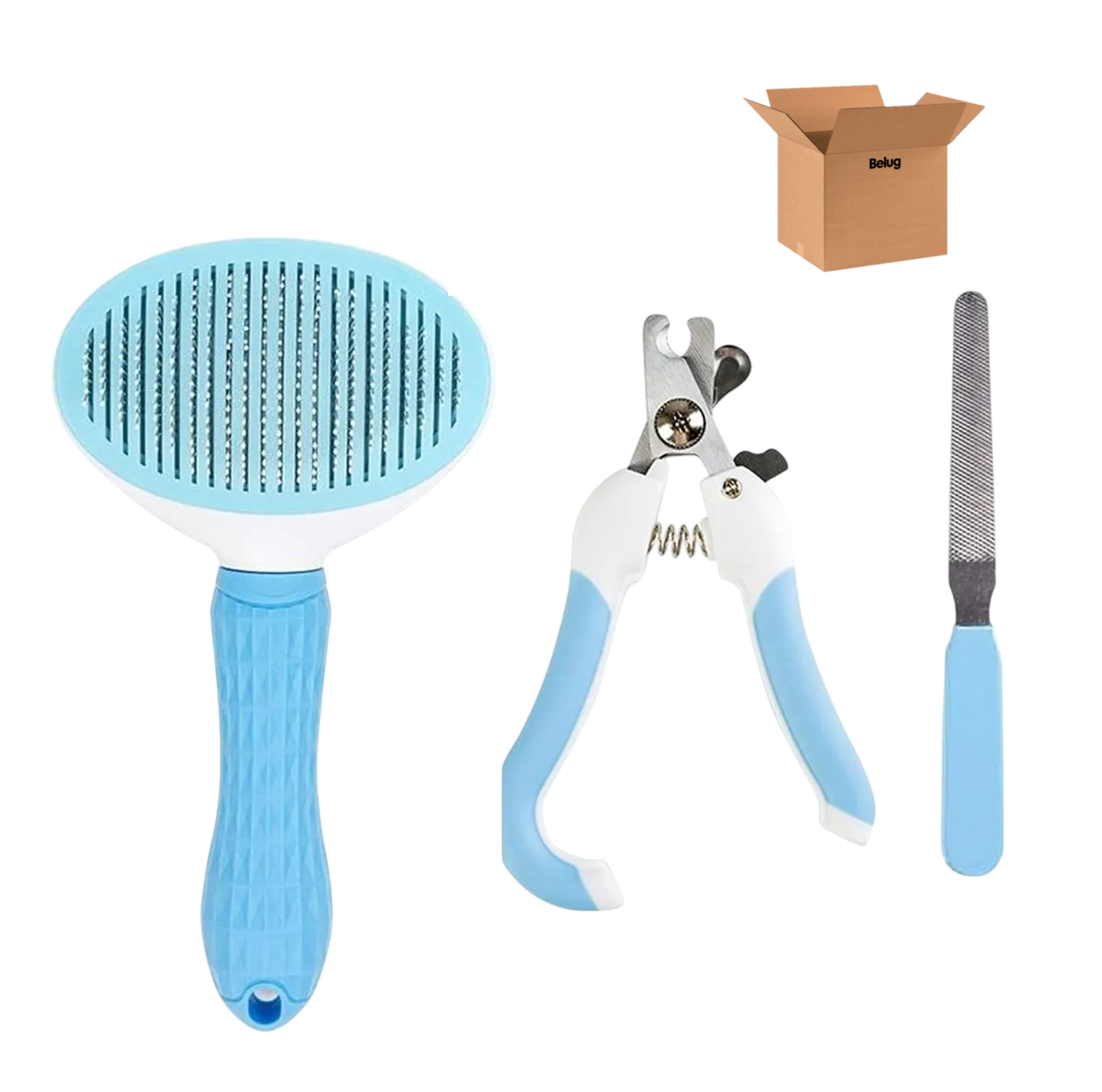 Foto 2 pulgar | Kit De Aseo Macotas Belug 3pz Azul Blanco