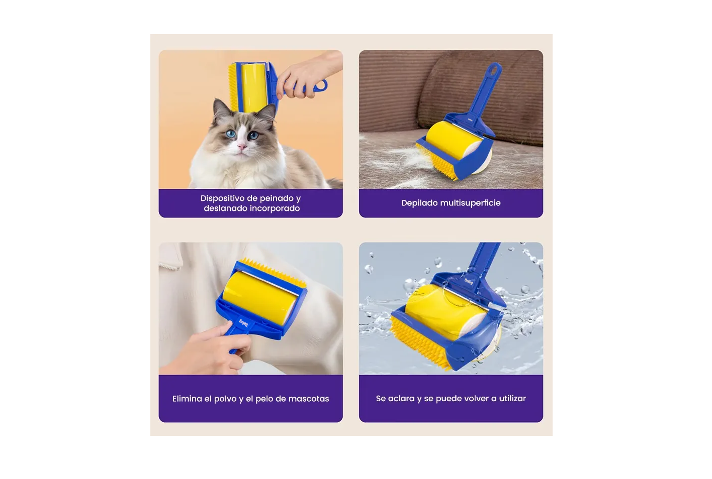 Foto 3 pulgar | Cepillos De 2 En 1 Aseo Para Mascotas Para Perros
