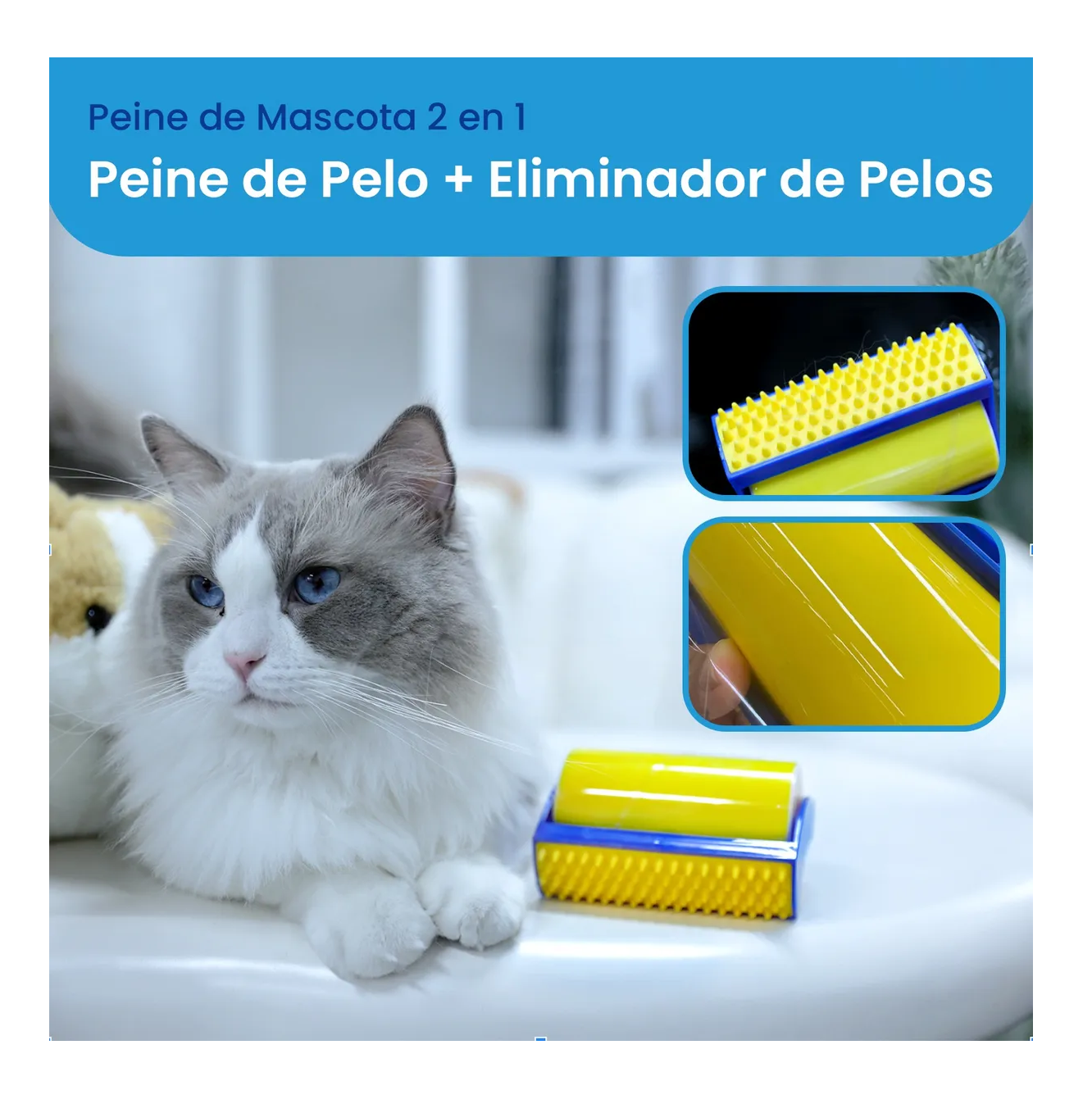 Foto 4 pulgar | Cepillos De 2 En 1 Aseo Para Mascotas Para Perros