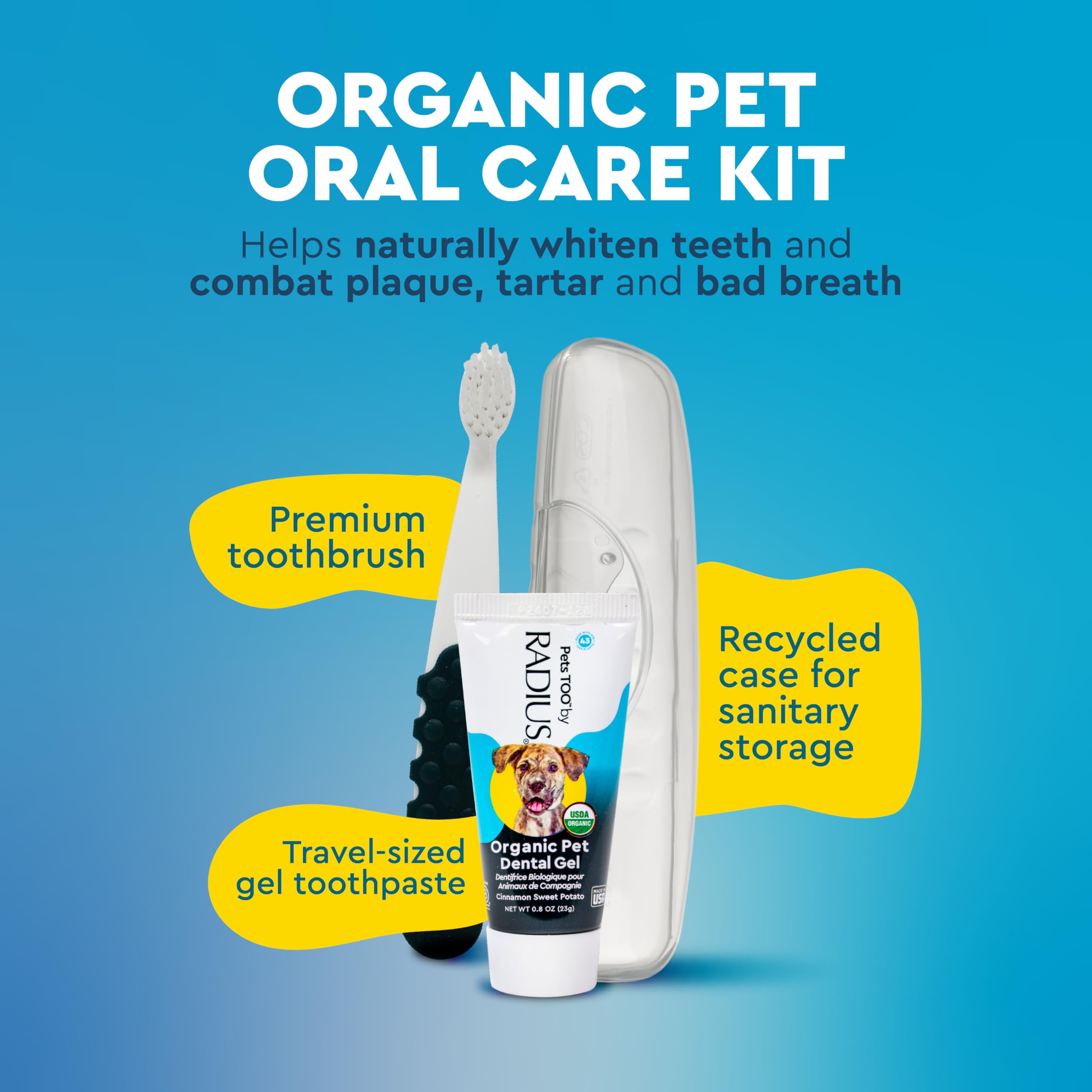 Foto 3 pulgar | Kit Dental Para Perros Radius Usda Organic Dental Solutions - Venta Internacional.