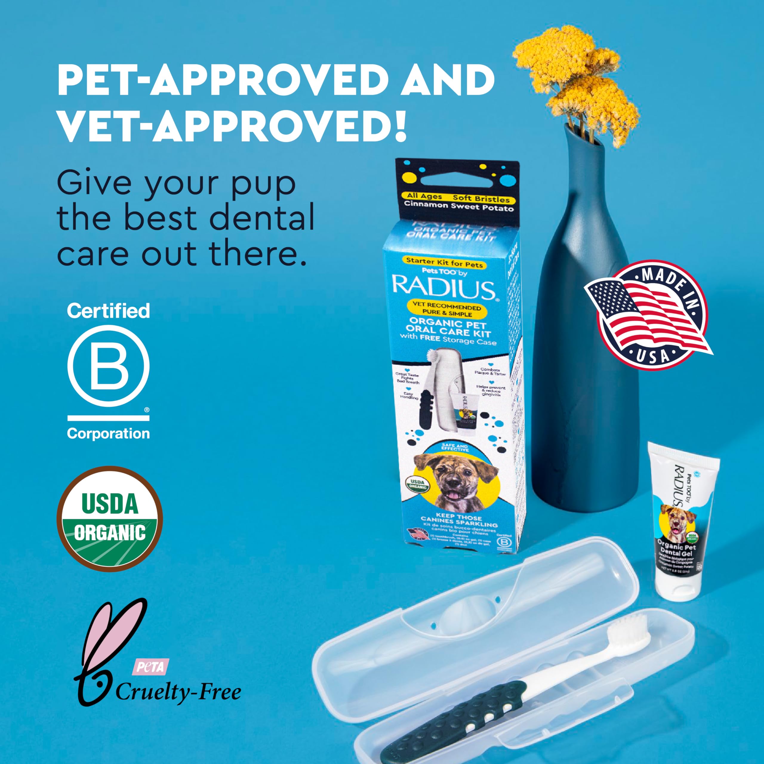 Foto 6 | Kit Dental Para Perros Radius Usda Organic Dental Solutions - Venta Internacional.